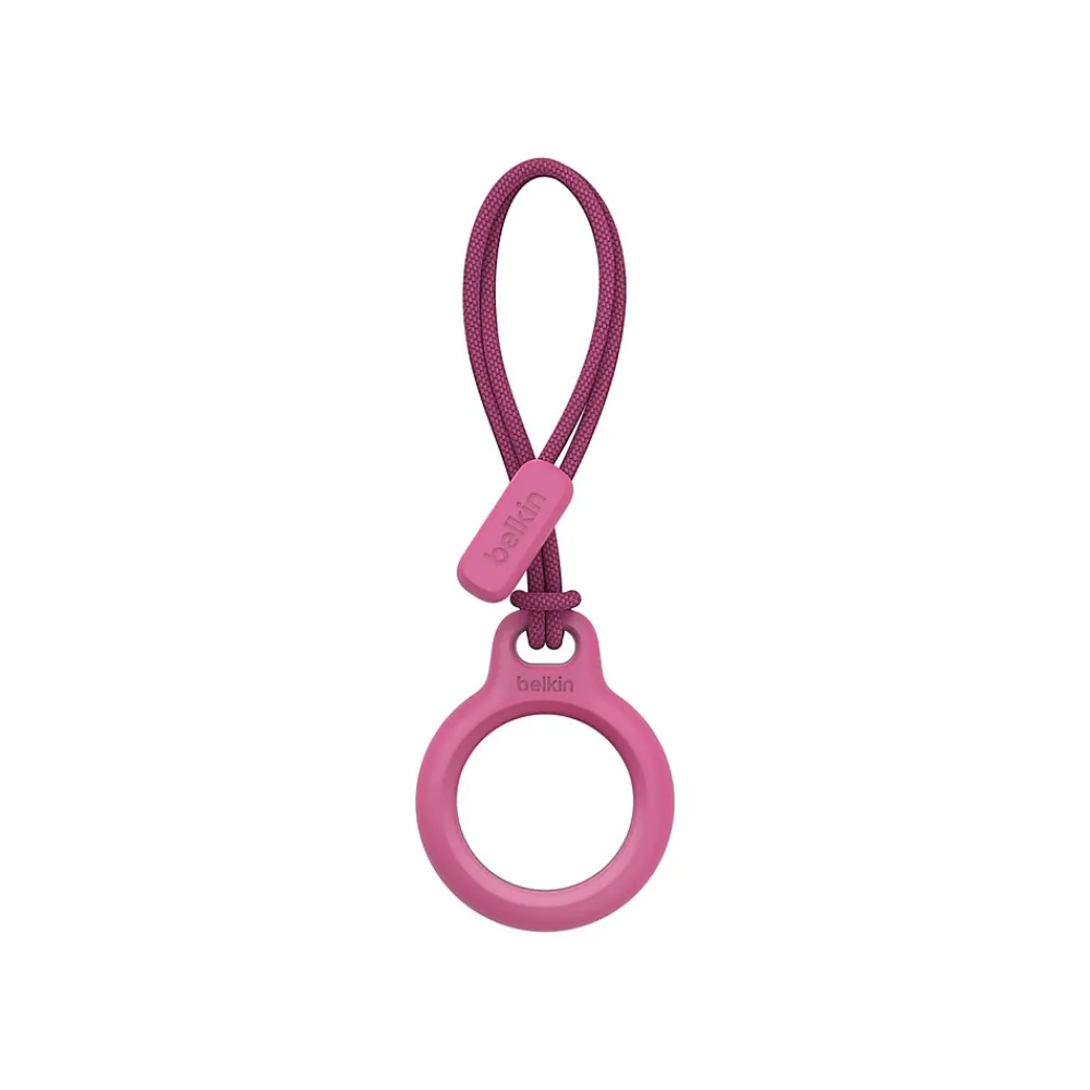 AirTag Secure Holder with Strap, Pink (F8W974btPNK)<Belkin Sale