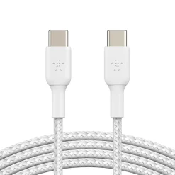 Belkin BOOST CHARGE 3.3 ft. Braided USB-C to USB-C Cable, White (CAB004BT1MWH)
