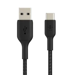 Belkin BOOST CHARGE 6.6' USB C to USB A Audio/Video Cable, Black (CAB002BT2MBK)