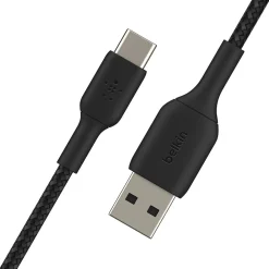 Belkin BOOST CHARGE 6.6' USB C to USB A Audio/Video Cable, Black (CAB002BT2MBK)