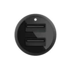 BOOST CHARGE Dual USB-A Car Charger, 24W + USB-A to Lightning Cable, Black<Belkin Clearance