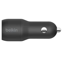 BOOST CHARGE Dual USB-A Car Charger 24 W + USB-A to Micro-USB Cable, Black<Belkin Sale