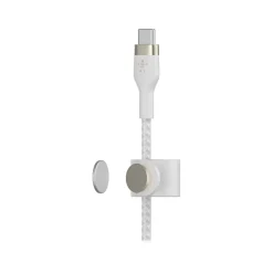 Belkin BOOST CHARGE PRO Flex 6.6' USB Type-C to Lightning Power Cable, Male to Male, White (CAA011BT2MWH)