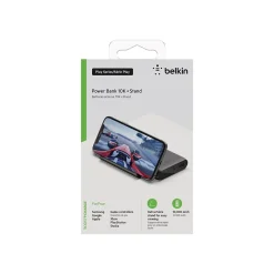 BOOST CHARGE USB Power Bank with Stand for Most Smartphones, 10000mAh, Black (BPZ002BTBK)<Belkin Hot