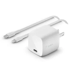 BOOST CHARGE USB-C Wall Charger for Multiple Brands, White (WCH001dq1MWH-B5)<Belkin Online