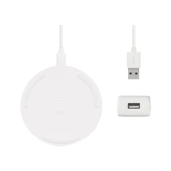 BOOST CHARGE Wireless Charging Pad for Most Smartphones, White (WIA001TTWH)<Belkin