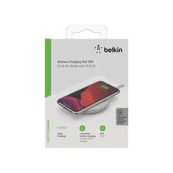 BOOST CHARGE Wireless Charging Pad for Most Smartphones, White (WIA001TTWH)<Belkin