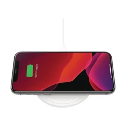 BOOST CHARGE Wireless Charging Pad for Most Smartphones, White (WIA001TTWH)<Belkin
