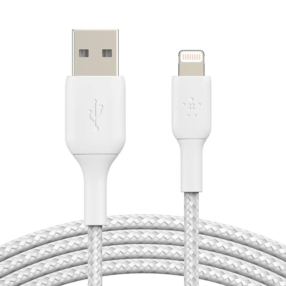 Belkin BOOSTCHARGE 6.6' USB A to Lightning Power Cable, Male to Male, White (CAA002BT2MWH)