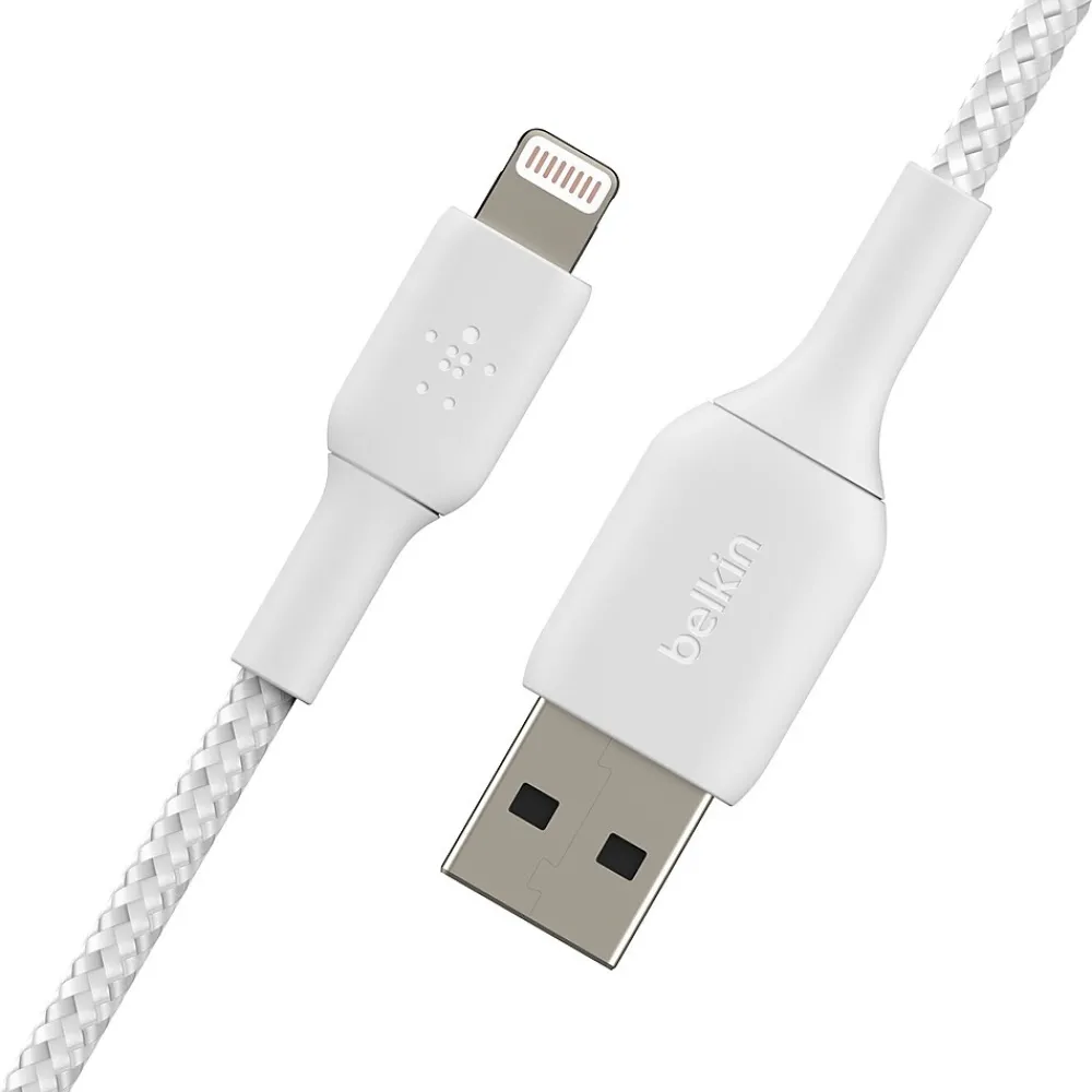 Belkin BOOSTCHARGE 6.6' USB A to Lightning Power Cable, Male to Male, White (CAA002BT2MWH)