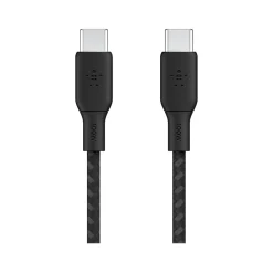 BoostCharge 6.56' USB-C to USB-C Power Cable, Male to Male, Black (CAB014BT2MBK)<Belkin Online