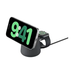 BoostCharge Pro MagSafe Wireless Charger for Cellular Phones and Smartphones, Charcoal (WIZ020ttH36)<Belkin Hot