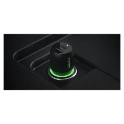 BoostCharge USB Car Charger for Portable, Black (CCB004btBK)<Belkin New