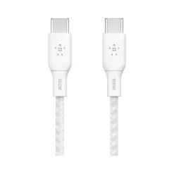 BoostCharge USB Type-C to USB Type-C Charging Cable, 6.6 ft., White, 2/Pack (CAB014bt2MWH2PK)<Belkin