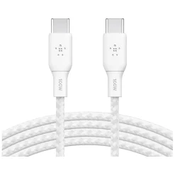 BoostCharge USB Type-C to USB Type-C Charging Cable, 6.6 ft., White, 2/Pack (CAB014bt2MWH2PK)<Belkin
