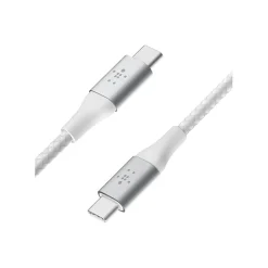 BoostCharge USB-C to USB-C Charging Cable, 6.6 ft., White (CAB004BT2MWH)<Belkin Best