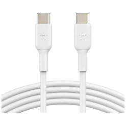 BoostCharge USB-C to USB-C Charging Cable, 3.3 ft., White, 2/Pack (CAB003bt1MWH2PK)<Belkin Clearance