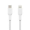Belkin 3.3-ft BOOST CHARGE Braided USB-C to Lightning Cable for iPad/iPhone/iPod (M/M), White (CAA004bt1MWH)
