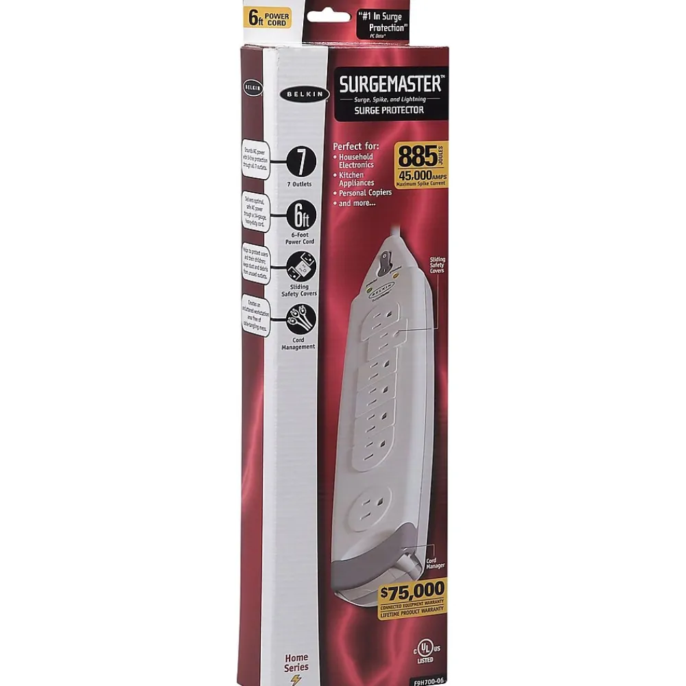 Belkin Home Series SurgeMaster®, 7-Outlets, 885 Joules