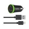 Lightning Car Charger for iPhone/iPad/iPod Touch, Black (F8J078BT04-BLK)<Belkin Sale
