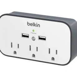Belkin Surge Protector, 300 Joules, 3 Outlet (BSV300TTCW)