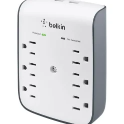 Belkin SurgePlus 6 Outlet Home/Office, 900 Joules, White (BLKBSV602TT)