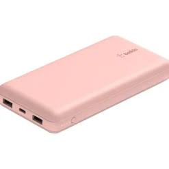 USB Type-A/C Power Bank for Most Smartphones, 20000mAh, Rose Gold (BPB012btRG)<Belkin Best