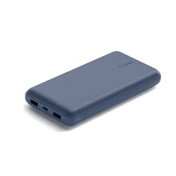 USB-A/USB-C Power Bank for Multiple Brands, 20000 mAh, Blue (BPB012btBL)<Belkin