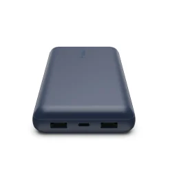 USB-A/USB-C Power Bank for Multiple Brands, 20000 mAh, Blue (BPB012btBL)<Belkin