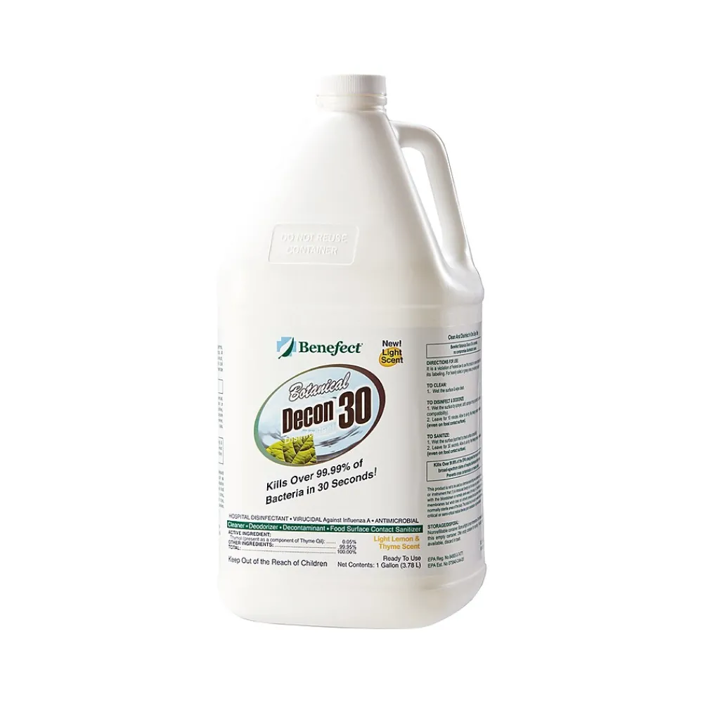 Botanical Decon 30 Disinfectant Cleaner, Light Lemon & Thyme, 128 oz. (20476)<Benefect Hot