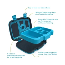 bentgo Kids Prints Dinosaur Lunch Box, Multicolor, 19 oz. (BGKDPT-DNO)