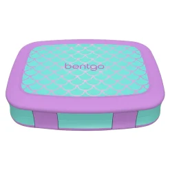 bentgo Kids Prints Mermaid Scales Lunch Box, Teal/Purple (BGKDPT-MMD)