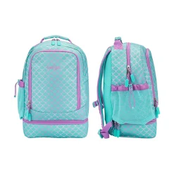 Kids Prints Mermaid Scales Backpack with Lunch Box, Teal/Purple (BGBKPAK-MMD)<bentgo Outlet