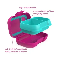 Lunch Totes & Water Bottles|bentgo Kids Snack Container, Fuchsia/Teal, 12 oz. (BGKDSNK-F)
