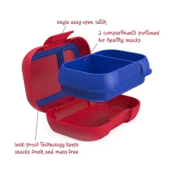 Lunch Totes & Water Bottles|bentgo Kids Snack Container, Red/Royal, 12 oz. (BGKDSNK-R)