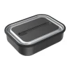 bentgo MicroSteel Lunch Box, Carbon Black, 41 oz. (BGSTLCH-CB)