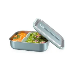 bentgo MicroSteel Lunch Box, Aqua, 41 oz. (BGSTLCH-AQ)