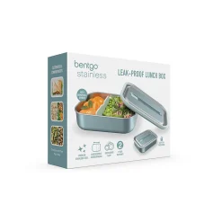 bentgo MicroSteel Lunch Box, Aqua, 41 oz. (BGSTLCH-AQ)