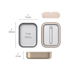 bentgo MicroSteel Lunch Box, Gold, 41 oz. (BGSTLCH-GD)