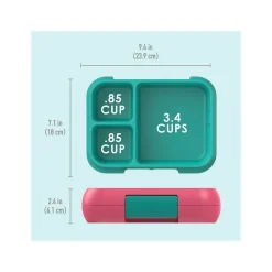 bentgo Pop Lunch Box, Bright Coral/Teal (BGOPOP-BC)