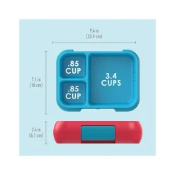 bentgo Pop Lunch Box, Flame Red/Turquoise (BGOPOP-FL)