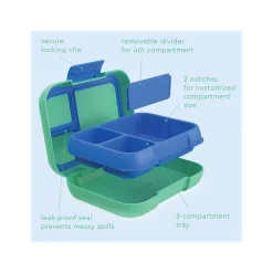 bentgo Pop Lunch Box, Spring Green/Blue (BGOPOP-SG)