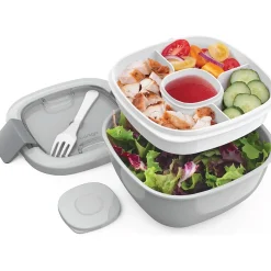 Lunch Totes & Water Bottles|bentgo Salad Container, Gray, 54 oz. (BGOSAL-Y)
