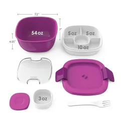 Lunch Totes & Water Bottles|bentgo Salad Container, Purple, 54 oz. (BGOSAL-P)