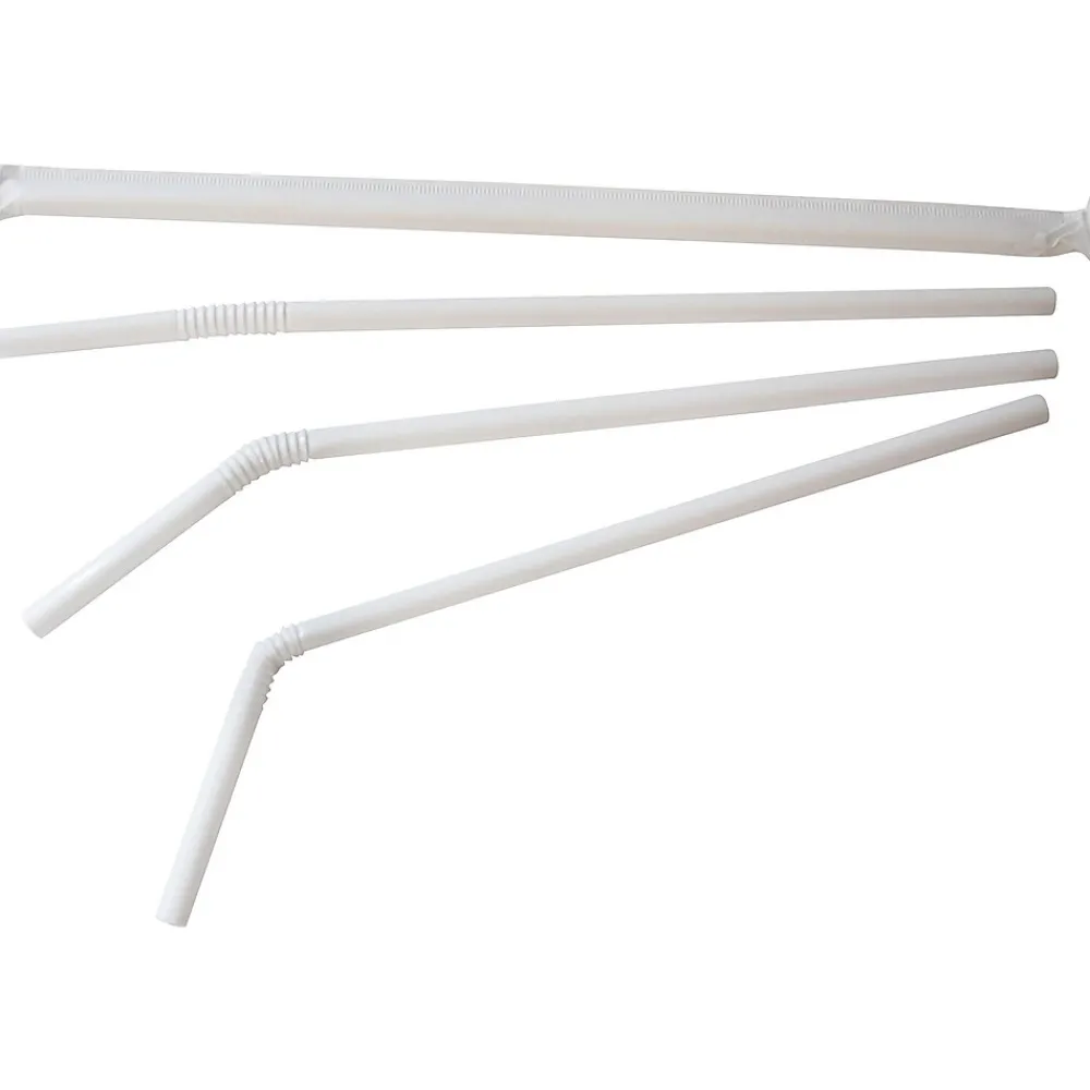 Berkley Square Polypropylene Straws 7.75", White, 400/Box (1245100)