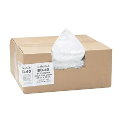 Classic 33 Gallon Industrial Trash Bag, 33" x 39", Low Density, 0.6 mil, Clear, 250 Bags/Box (WEBBC40-538942)<Berry Global Discount