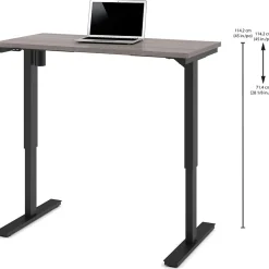 Standing Desks*bestar Pro-Linea 28 - 45'' Electric Height-Adjustable Table, Bark Grey (65857-47)