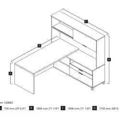 L-Desks*bestar Pro-Linea 71