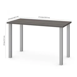 Office Desks*bestar Universel 48" Table Desk, Bark Grey (65855-47)