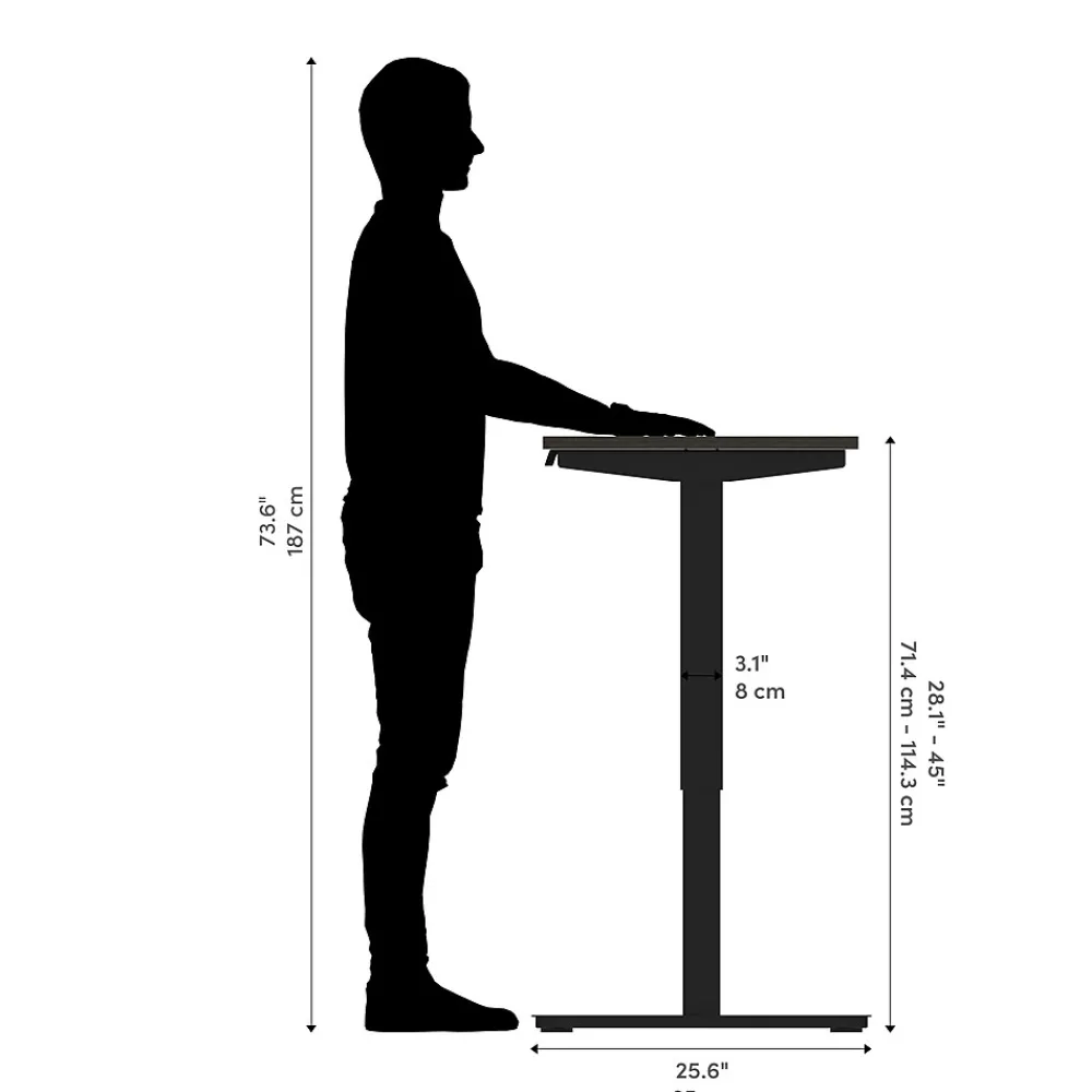 Standing Desks*bestar Universel 24" x 48" Standing Desk, Deep Grey (65857-32)